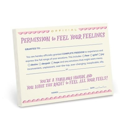 Em & Friends Permission to Feel Your Feelings Notepad - Em & Friends - Książki - Knock Knock - 9781642464092 - 10 listopada 2022