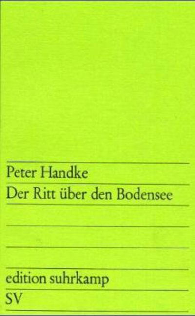 Cover for Peter Handke · Edit.Suhrk.0509 Handke.Ritt ü.Bodens. (Bog)