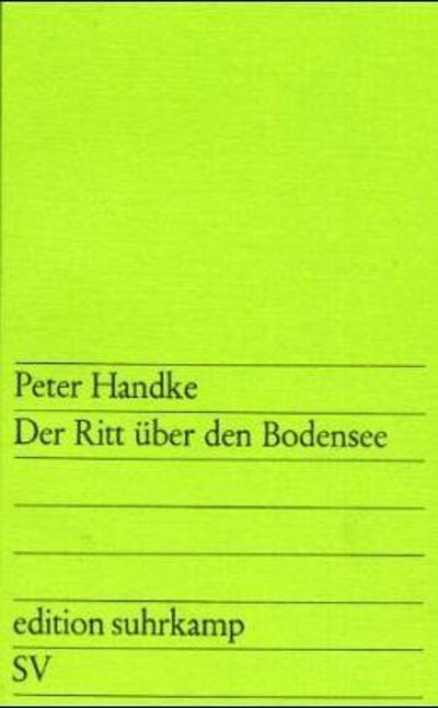 Cover for Peter Handke · Edit.Suhrk.0509 Handke.Ritt ü.Bodens. (Bok)