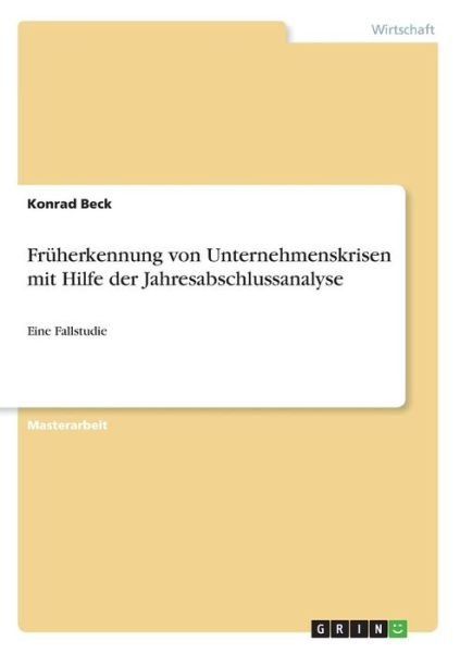 Cover for Beck · Früherkennung von Unternehmenskris (Bog)