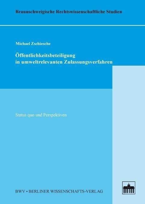 Cover for Zschiesche · Öffentlichkeitsbeteiligung (Buch)