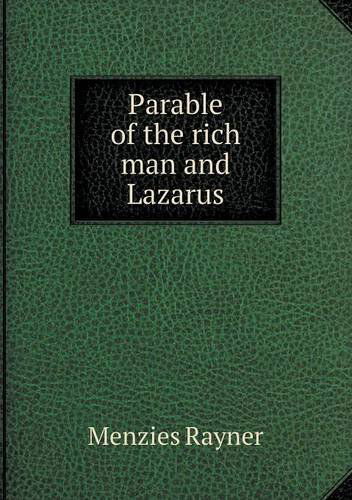 Cover for Menzies Rayner · Parable of the Rich Man and Lazarus (Paperback Book) (2013)