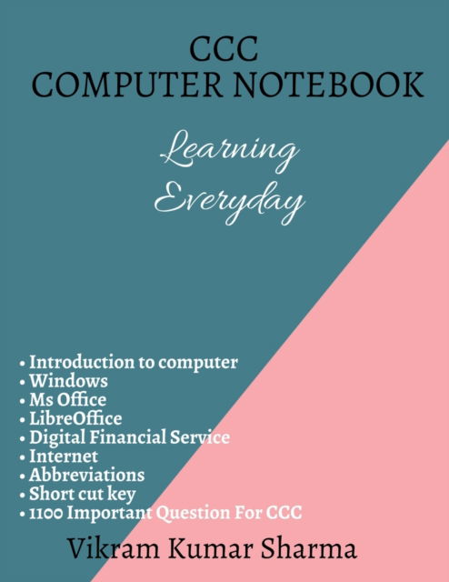 Cover for Vikram Kumar Sharma · CCC Computer Notebook: CCC course (Paperback Book) (2021)