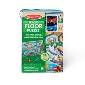 Cover for Melissa &amp; Doug · Race Around The World Tracks Floor Puzzle (31009) (Brinquedos) (2024)