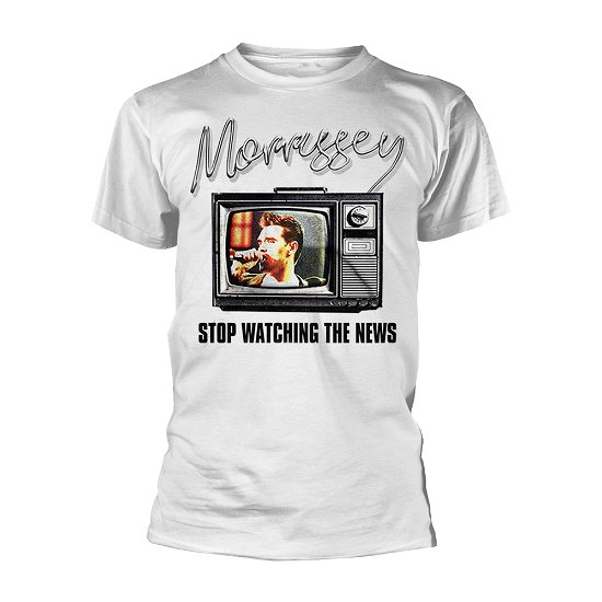 Cover for Morrissey · Stop Watching the News (T-shirt) [size XXL] [White edition] (2017)