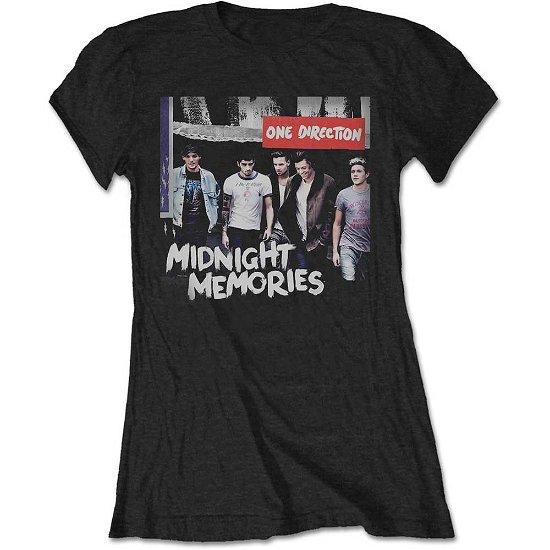 One Direction Ladies T-Shirt: Midnight Memories (Skinny Fit) - One Direction - Produtos - Global - Apparel - 5056170617093 - 