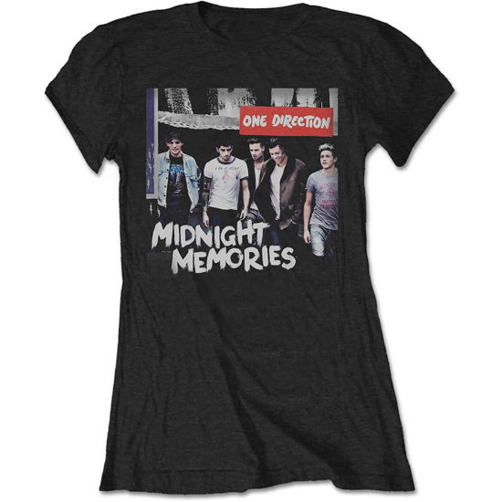 One Direction Ladies T-Shirt: Midnight Memories (Skinny Fit) - One Direction - Marchandise - Global - Apparel - 5056170617093 - 