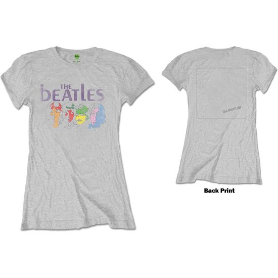 The Beatles Ladies T-Shirt: White Album Back (Back Print) - The Beatles - Merchandise -  - 5056170659093 - 