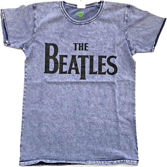 Cover for The Beatles · The Beatles Unisex T-Shirt: Drop T Logo (Burnout) (T-shirt) [size S] [Blue - Unisex edition] (2020)