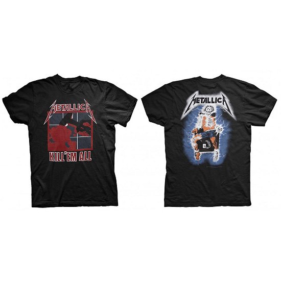 Cover for Metallica · Metallica Unisex T-Shirt: Kill 'Em All (Back Print) (T-shirt) [size S] [Black - Unisex edition] (2019)
