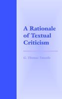 Cover for G. Thomas Tanselle · A Rationale of Textual Criticism (Taschenbuch) (1992)