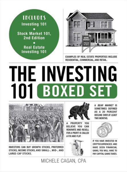 The Investing 101 Boxed Set: Includes Investing 101; Real Estate Investing 101; Stock Market 101, 2nd Edition - Adams 101 Series - Michele Cagan - Książki - Adams Media Corporation - 9781507223093 - 19 grudnia 2024