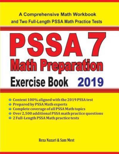 Cover for Reza Nazari · PSSA 7 Math Preparation Exercise Book (Paperback Book) (2019)