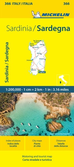 Sardinia - Michelin Local Map 366: Map - Michelin - Books - Michelin Editions des Voyages - 9782067263093 - August 29, 2024