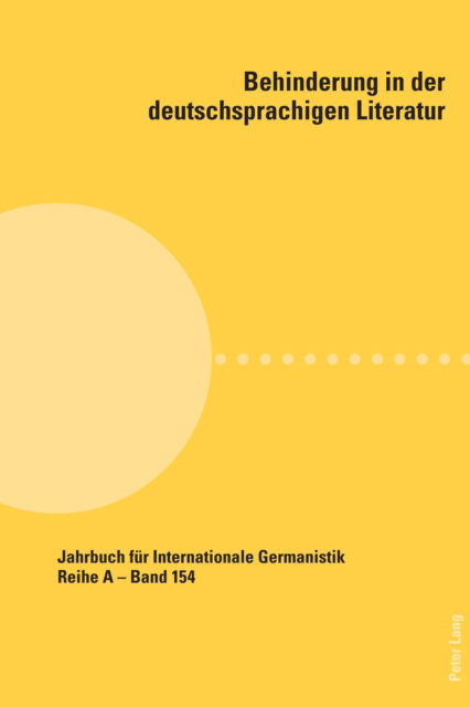 Cover for Behinderung in der deutschsprachigen Literatur : 154 (Paperback Book) [New ed edition] (2024)