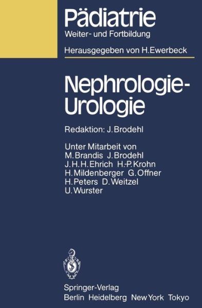 Cover for M Brandis · Nephrologie - Urologie - Padiatrie: Weiter- und Fortbildung (Paperback Book) (1985)