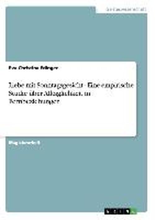 Cover for Edinger · Liebe mit Sonntagsgesicht. Über (Book) [German edition] (2008)