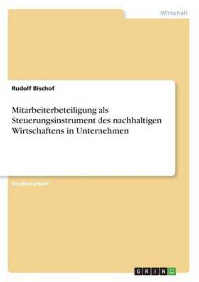 Cover for Bischof · Mitarbeiterbeteiligung als Steu (Book) (2016)