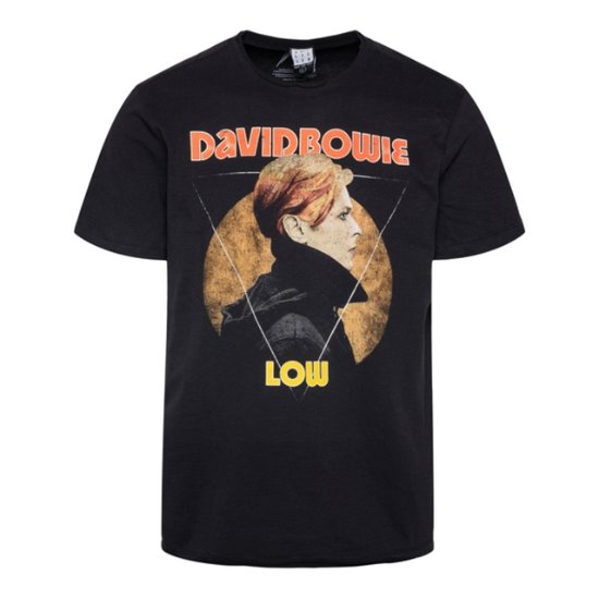 David Bowie - Low Amplified Vintage Charcoal Small T-Shirt - David Bowie - Merchandise - AMPLIFIED - 5054488768094 - 