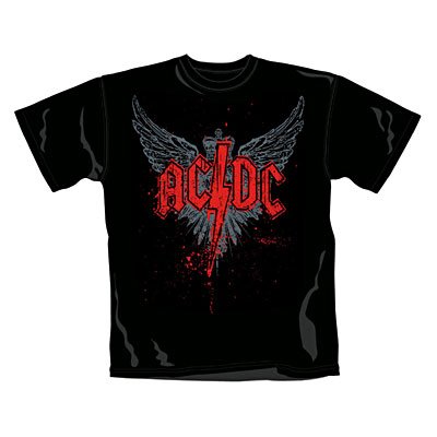 AC/DC - Wings Mens T-shirt Black Polybag - AC/DC - Merchandise - EMI - 5055057132094 - 20. august 2010