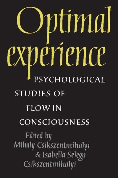 Cover for Mihaly Csikszentmihalyi · Optimal Experience: Psychological Studies of Flow in Consciousness (Paperback Book) (1992)