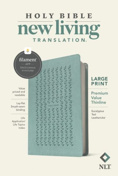Cover for Tyndale · NLT Large Print Premium Value Thinline Bible, Filament (Læderbog) (2021)