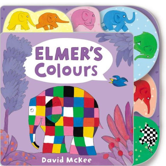 Elmer's Colours: Tabbed Board Book - David McKee - Książki - Andersen Press Ltd - 9781783446094 - 7 czerwca 2018