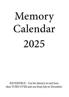 Memory Calendar - 2025 (Calendar) (2024)
