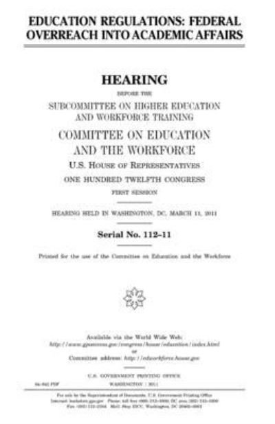 Cover for United States Congress · Education regulations (Paperback Book) (2017)