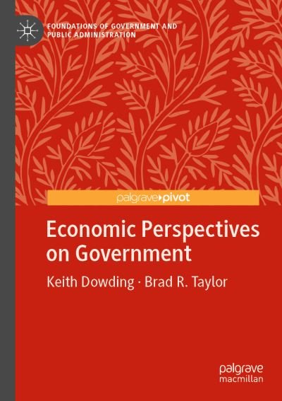 Cover for Dowding · Economic Perspectives on Govern (Bok) (2020)