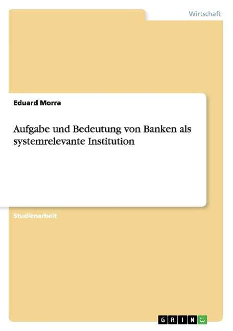 Cover for Miedek · Aufgabe und Bedeutung von Banken (Book)