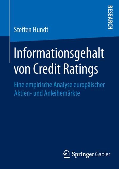 Cover for Hundt · Informationsgehalt von Credit Rat (Bok) (2015)