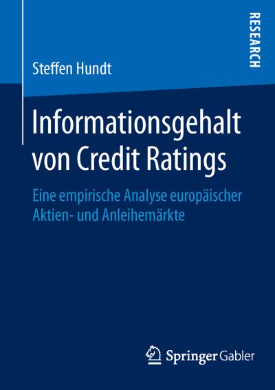 Cover for Hundt · Informationsgehalt von Credit Rat (Bok) (2015)