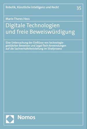 Cover for Marie-Theres Hess · Digitale Technologien und Freie Beweiswürdigung (Book) (2024)