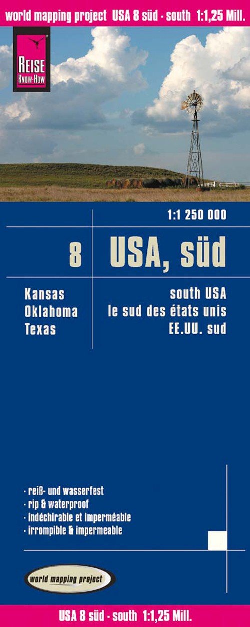 Cover for Reise Know-How · USA 8: South USA, World Mapping Project (Trykksaker) [1. utgave] (2008)
