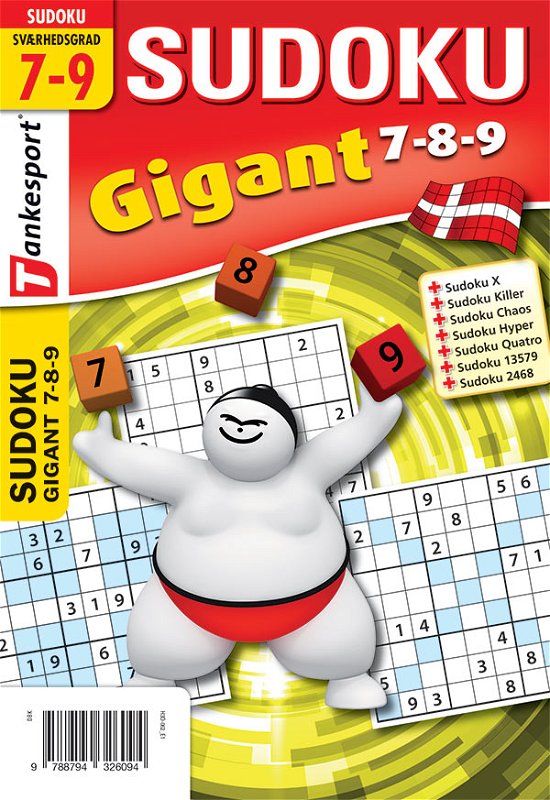 Cover for Keesing / Tankesport · Hæfte: Sudoku GIGANT 7,8,9 (Sewn Spine Book) [1º edição] (2024)