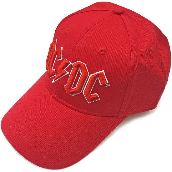 AC/DC Unisex Baseball Cap: Red Logo (Red) - AC/DC - Merchandise - Perryscope - 5056170626095 - 