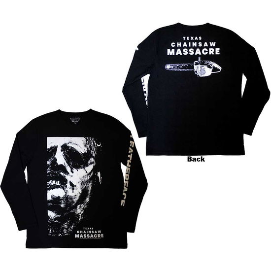 The Texas Chainsaw Massacre Unisex Long Sleeve T-Shirt: Leather Face (Back Print) - Texas Chainsaw Massacre - The - Merchandise -  - 5056737207095 - 