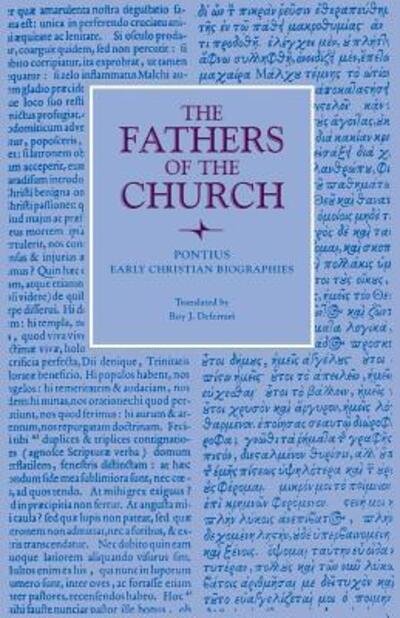 Cover for Pontius · Early Christian Biographies: Vol. 15 - Fathers of the Church Series (Paperback Book) (1952)