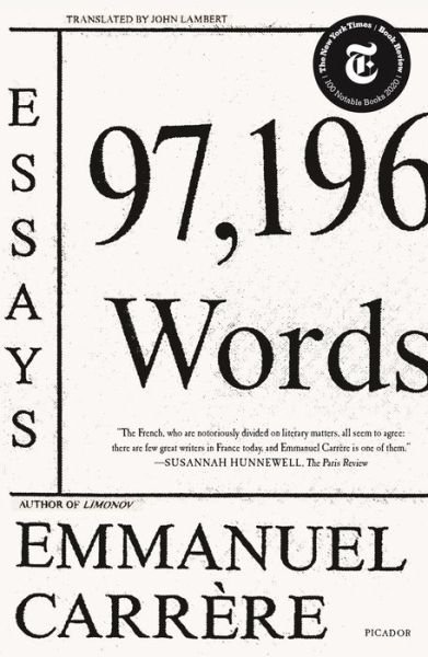 97,196 Words: Essays - Emmanuel Carrere - Livros - Picador - 9781250758095 - 1 de dezembro de 2020