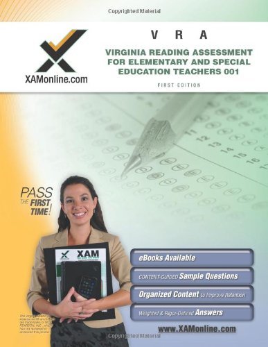 Cover for Sharon Wynne · Vra 001 Virginia Reading Assessment for Elementary and Special Education Teachers Teacher Certification Test Prep Study Guide (Xamonline Teacher Certification Study Guides) (Paperback Book) (2009)