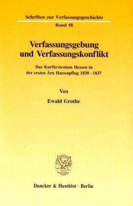 Cover for Grothe · Verfassungsgebung und Verfassung (Book) (1996)