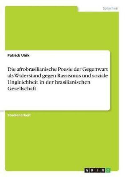 Cover for Ubik · Die afrobrasilianische Poesie der (Buch)