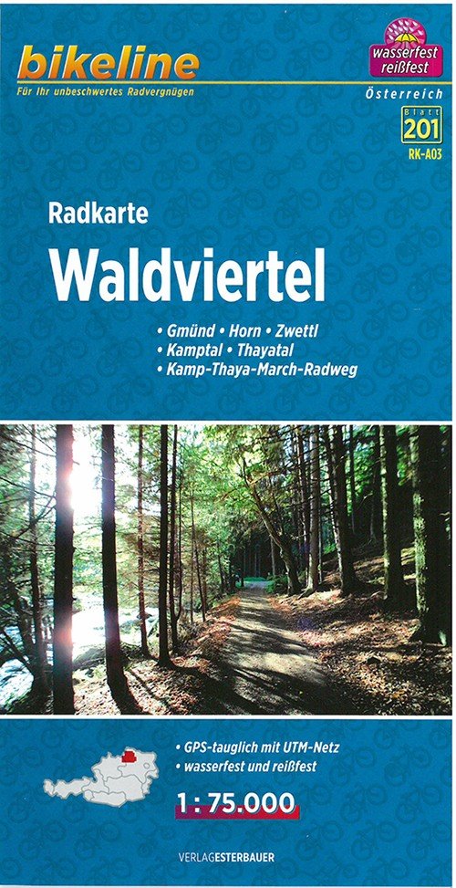 Esterbauer · Waldviertel Radkarte: Gemünd, Horn, Zwettl, Kamptal, Thayatal, Mamp-Thaya-March-Radweg (Trykksaker) (2014)