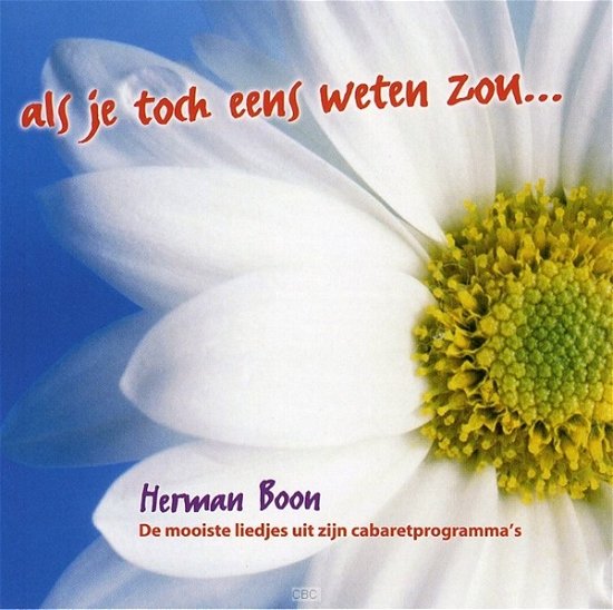 Cover for Herman Boon · Als Je Toch Eens Weten Zou (CD) (2012)