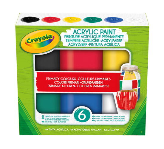 Cover for Crayola Acryl verf Primaire tinten · Acryl verf Primaire tinten Crayola: 6 stuks (54-2009) (Toys)