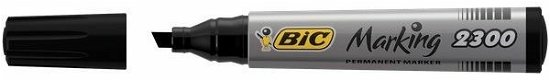 Bic - Bic 2300 Perm Marker Chisel Blk 820926 - Bic - Spil - Bic - 3086122300096 - 