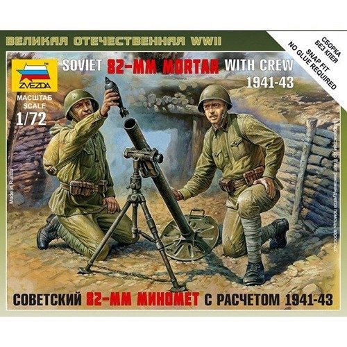 Cover for Zvezda · ZVEZDA - 1/72 Soviet 82-mm Mortar With Crew (Legetøj)