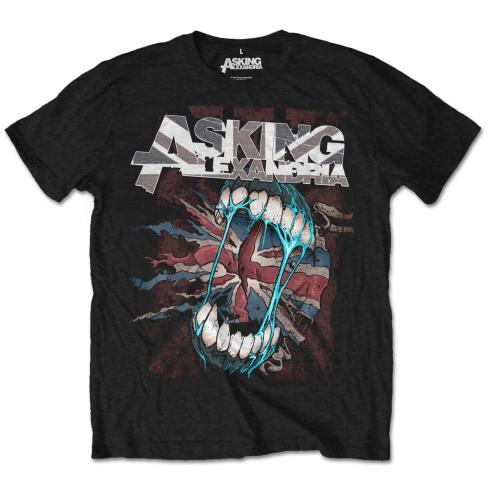 Asking Alexandria Unisex T-Shirt: Flag Eater (Back Print) - Asking Alexandria - Koopwaar - Bandmerch - 5055295374096 - 