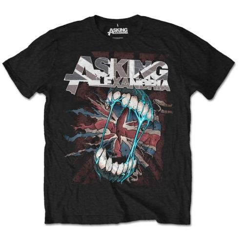 Asking Alexandria Unisex T-Shirt: Flag Eater (Back Print) - Asking Alexandria - Marchandise - Bandmerch - 5055295374096 - 